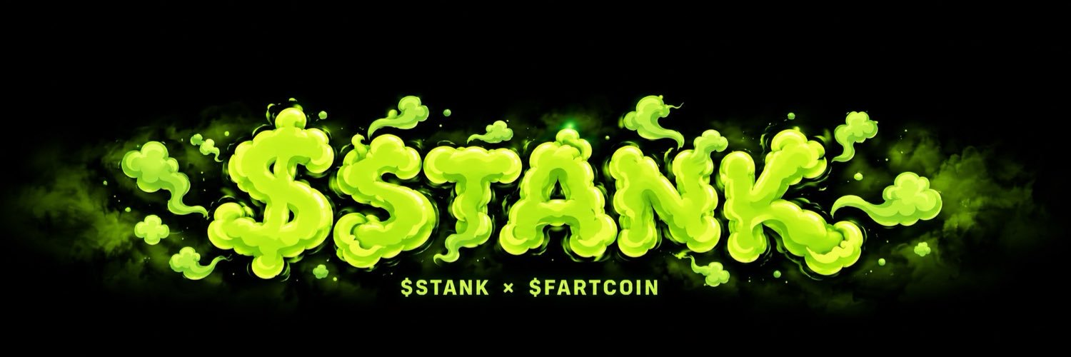 $Stank gas lettering with $Stank × $Fartcoin beneath it